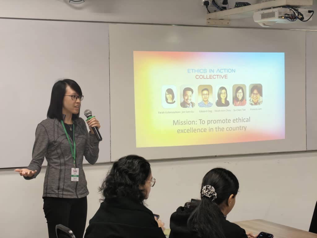 EAC workshop session, speaker presenting to attendees
